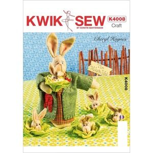 Kwik‎ Sew Sewing Pattern 4008 Mama Bunny and Baby Bunny Cabbages